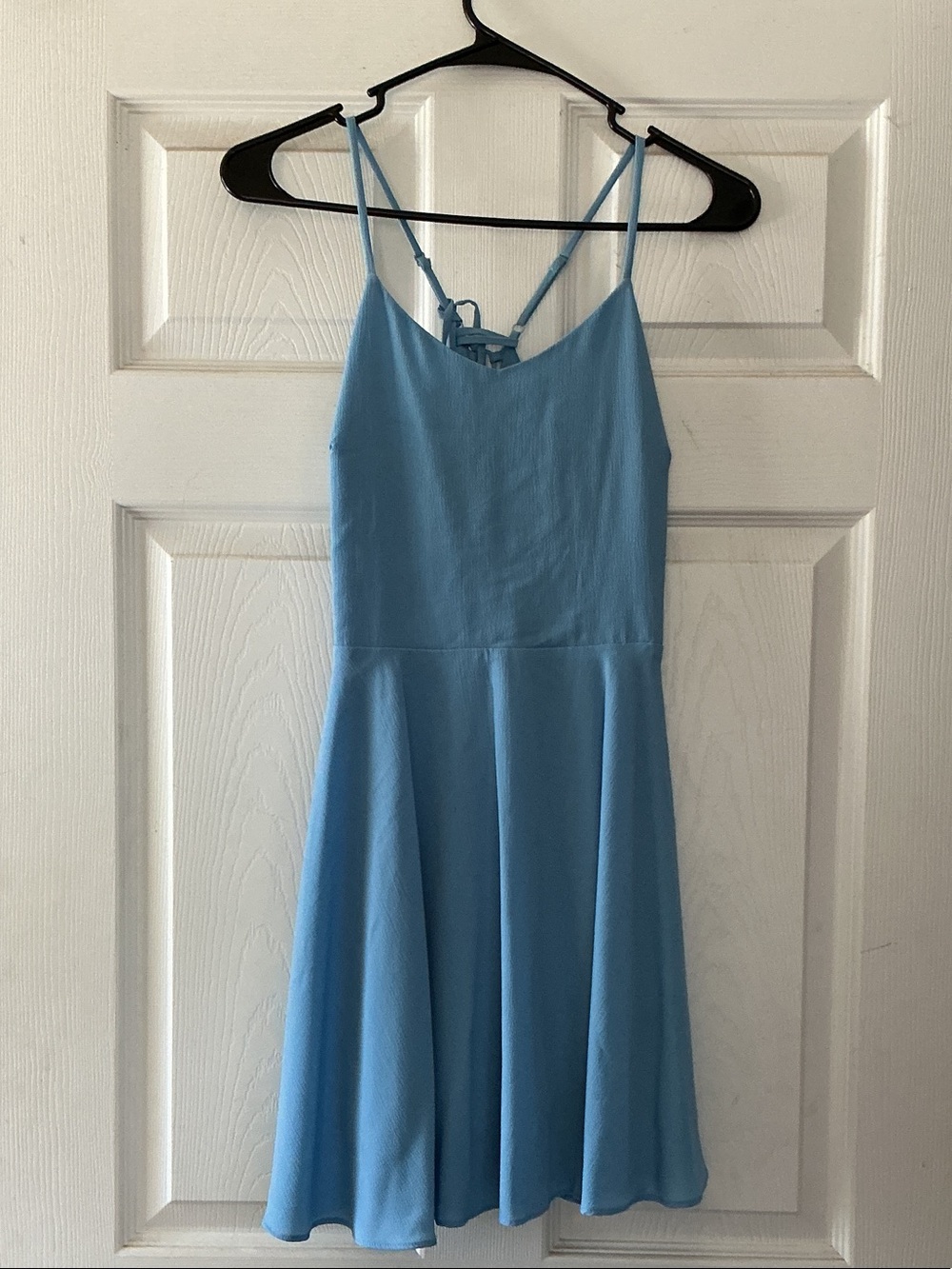 tea n rose Light Blue Spaghetti Strap Casual Dress